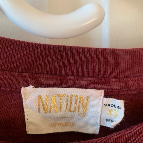 Nation LTD Cardi Raglan Tiger Tee Redwood - Picture 8 of 11